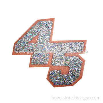 Dazzling Applique sewing trim, made of glitter on felt background, various color are availableNew